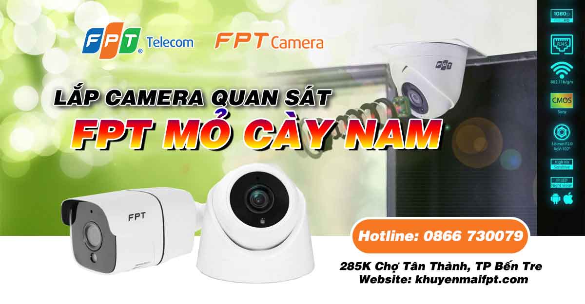 Đơn vị lắp đặt và bảo hành sản phẩm dịch vụ của FPT Camera tại Mỏ Cày Nam